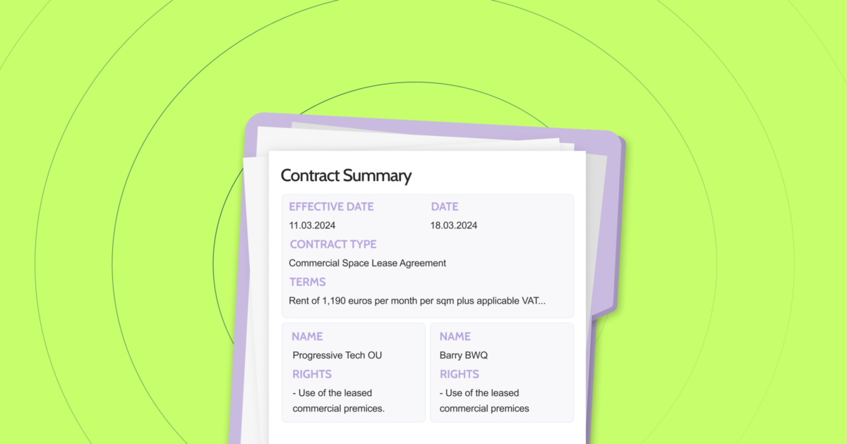 contract summary post